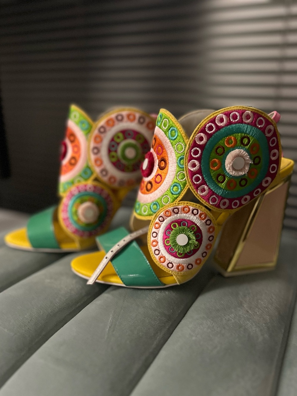 Colorful Embroidered Kat Maconie Women's Heels size 7